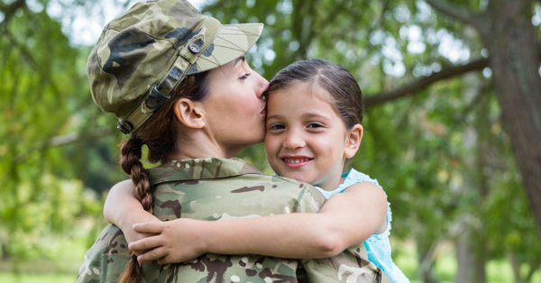 Military Mom and Daughter